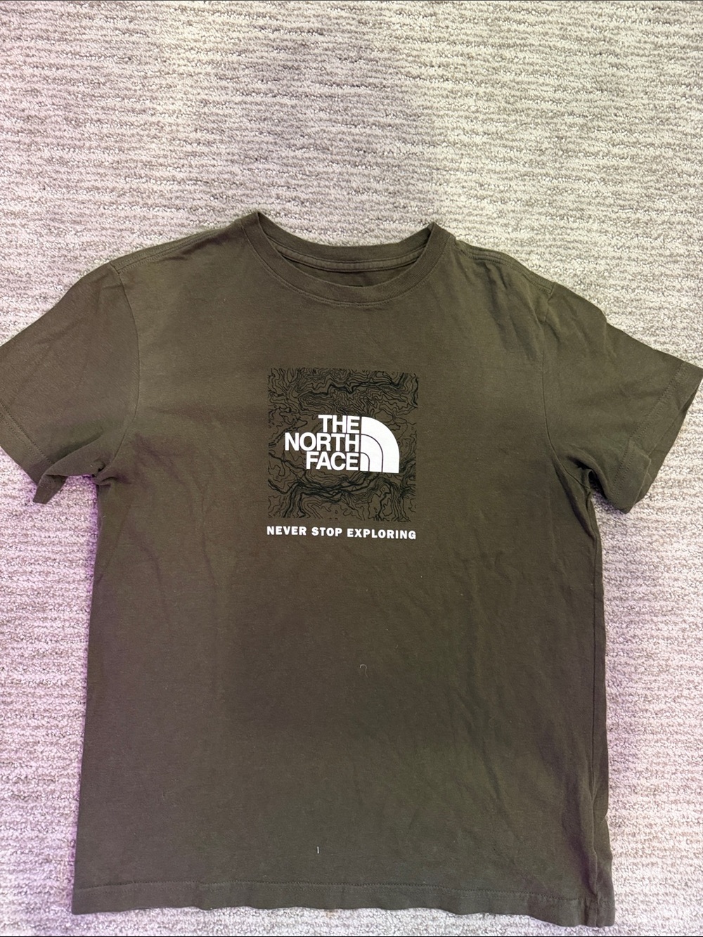 The North Face Olive Green Short Sleeve Logo Tee